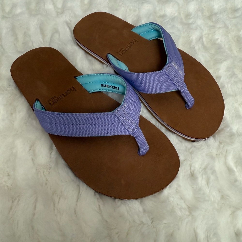 Kids Purple and Brown Flip Flops